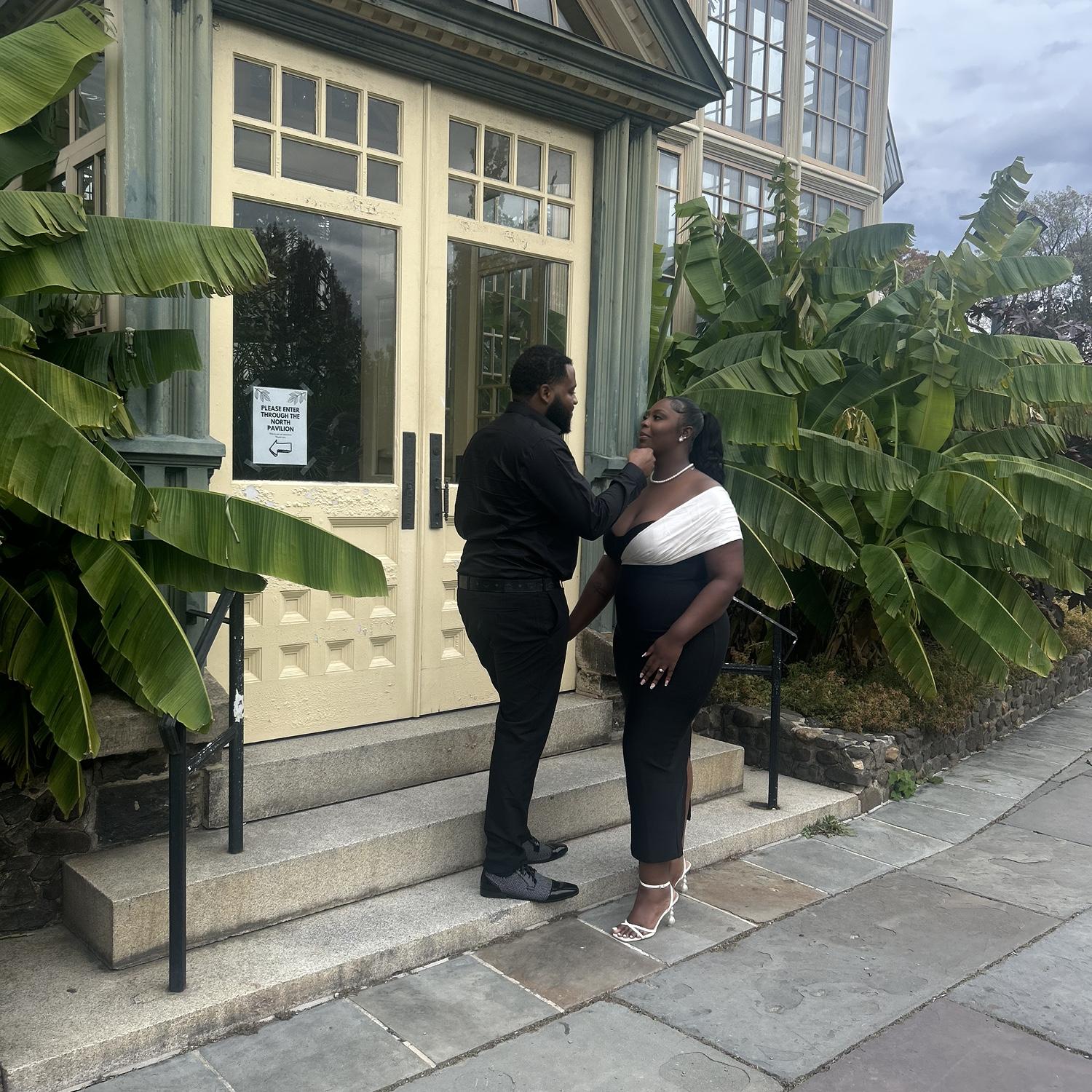 BTS of the engagement shoot.