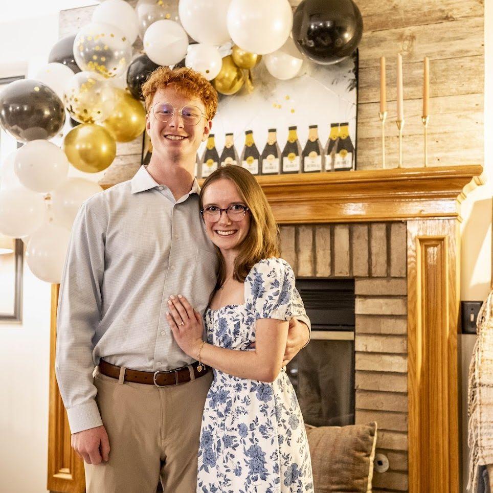 Celebrating getting engaged with family and friends
