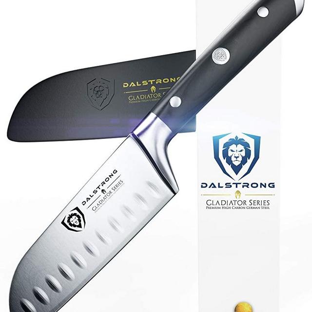 DALSTRONG Santoku Knife - Small - Gladiator Series - German HC Steel - 5" - Sheath