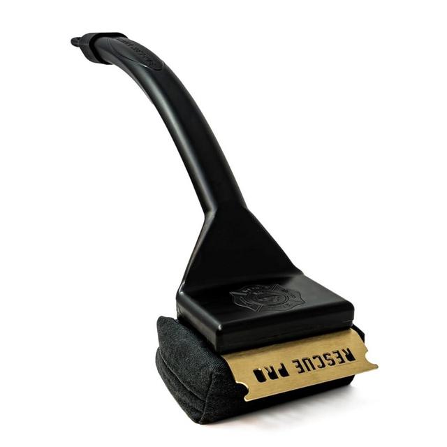 Grill Rescue BBQ Replaceable Scraper Cleaning Head, [Rescue-Upgraded], Bristle Free, Durable and Unique Scraper Tools for Cast Iron or Stainless-Steel Grates, Barbecue Cleaner (Rescue PRO)