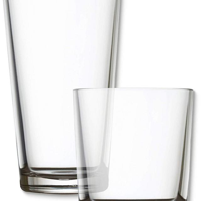 Circleware 44088 Spirit Huge 16-Piece, 8-15.7 oz & 8-12.5 oz, Set of Highball Tumbler Drinking Glasses and Whiskey Cups, Home Party Glassware for Water Beer Ice Tea Juice Beverages, Simple
