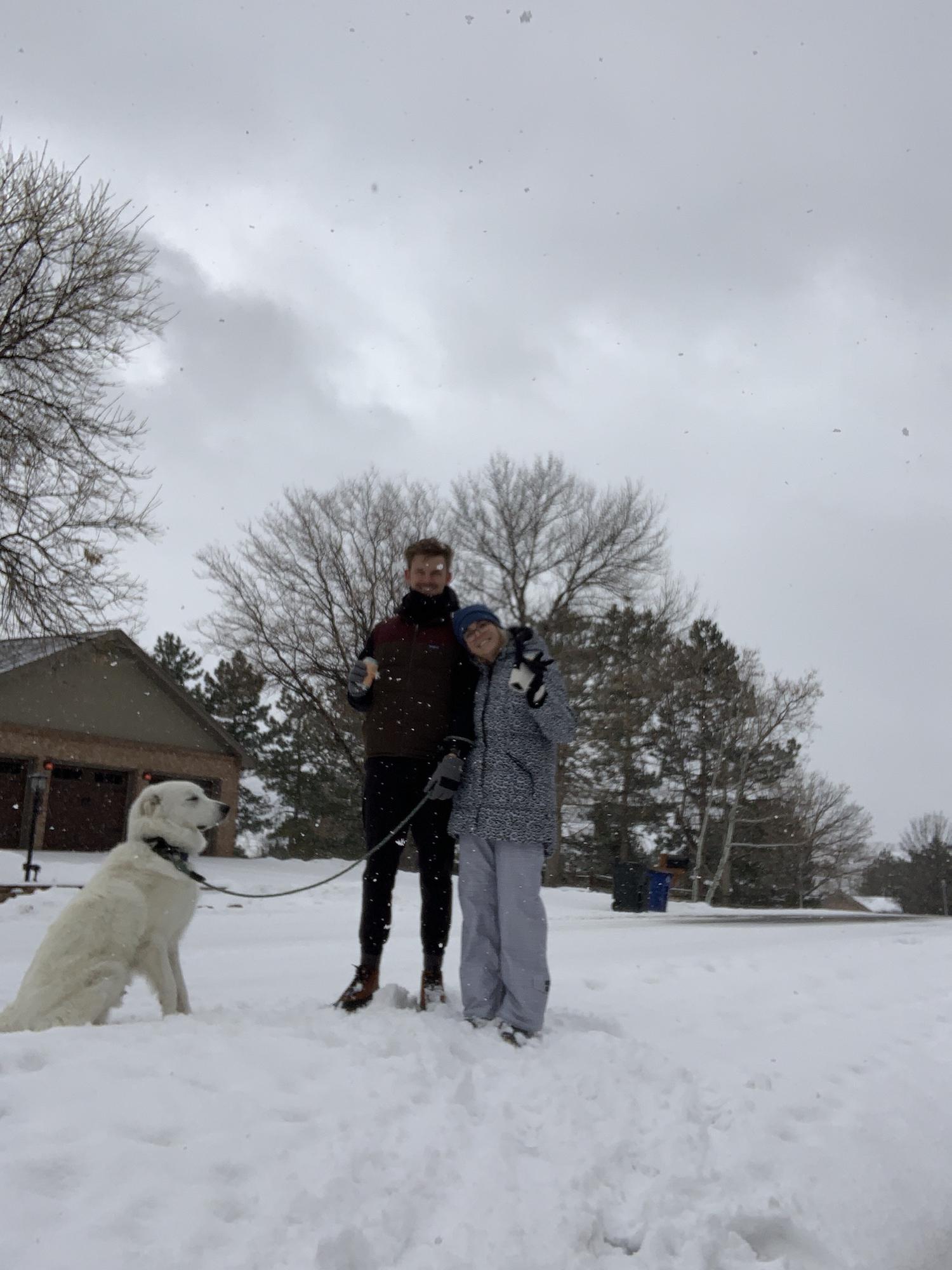 Another day in snowy CO with our snowy beers and snowy pup!