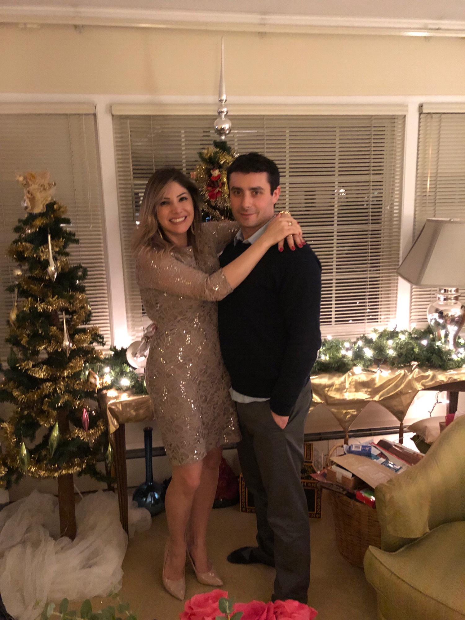 Celebrating Christmas with family in Connecticut.