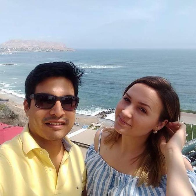 Ronald and Emily in Lima on their 2 year anniversary