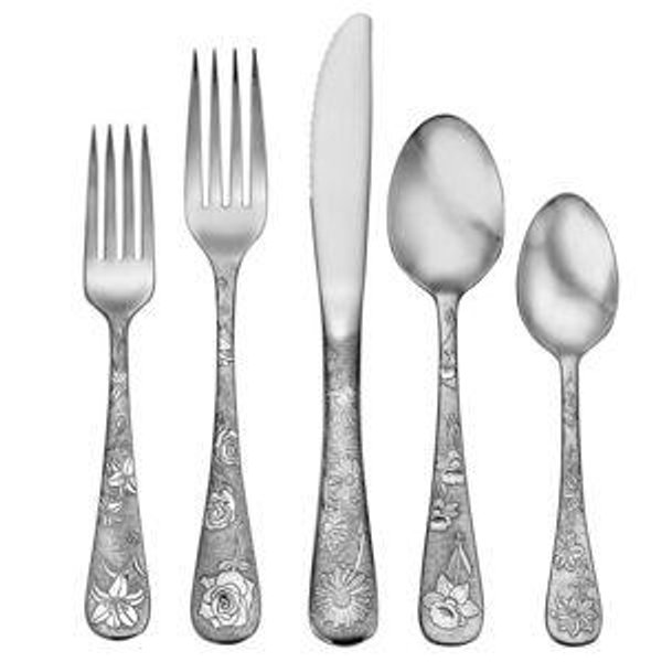20 Piece Set of Silverware in American Garden Style