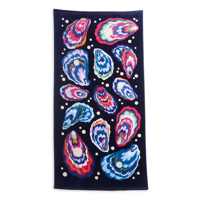 Vera Bradley Women's Outlet Cotton Looped Terry Outlet Essential Beach Towel Oyster Bar Multi