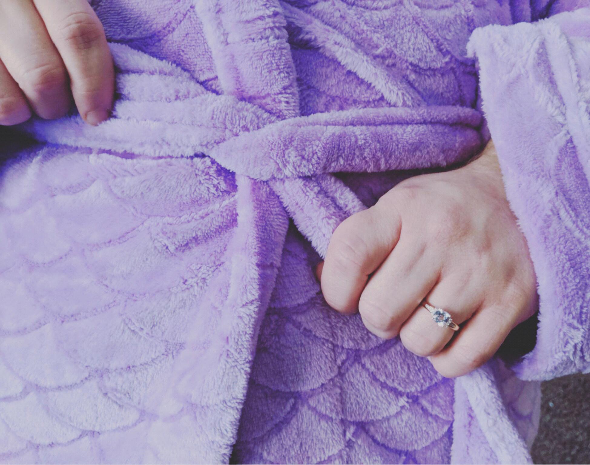 "Brock bought me this robe for Christmas"- This was our engagement announcement on Facebook.