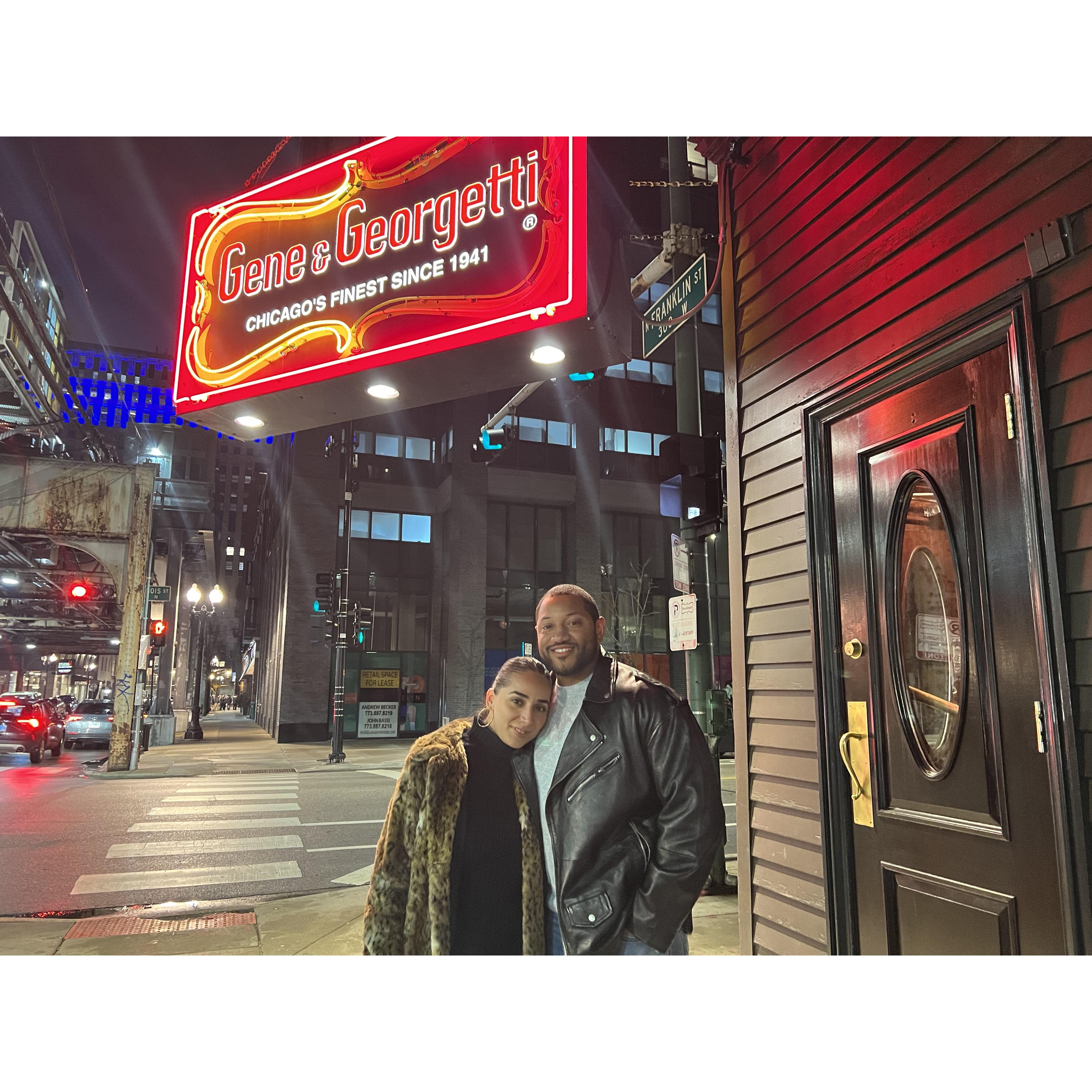Dinner with family in Chicago