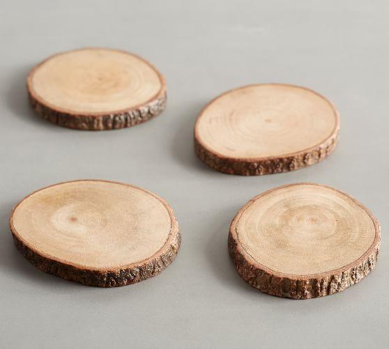 Bark Edge Coaster, Set of 4