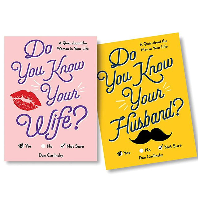 Do You Know Your Wife/Husband Gift Set: See Who Knows Who Best with a Couples Activity Book Featuring 200 Questions (Funny Anniversary Gift for Husband/Wife, Date Night, Wedding Gift, Couples Gift)