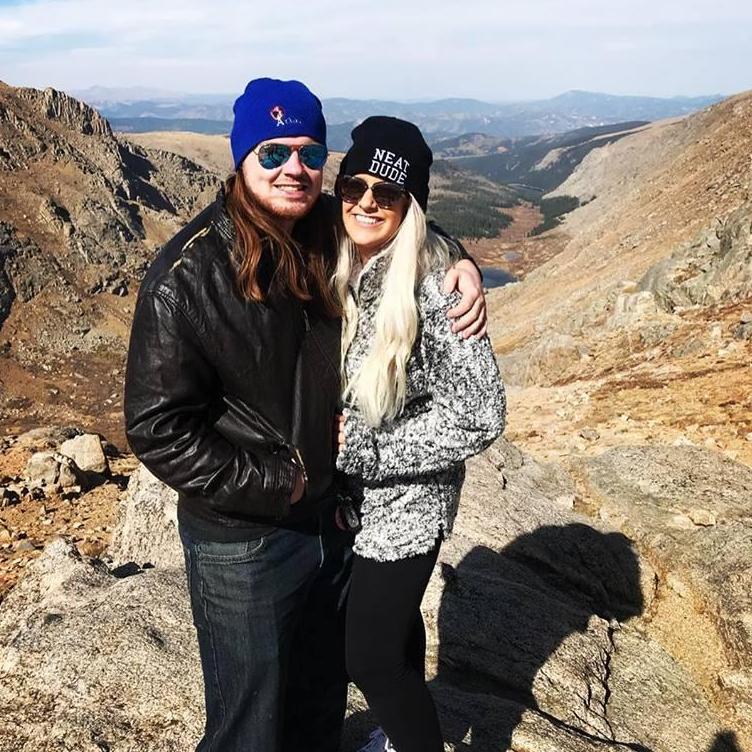 At Mount Evans, on the first day of our Colorado vacation!