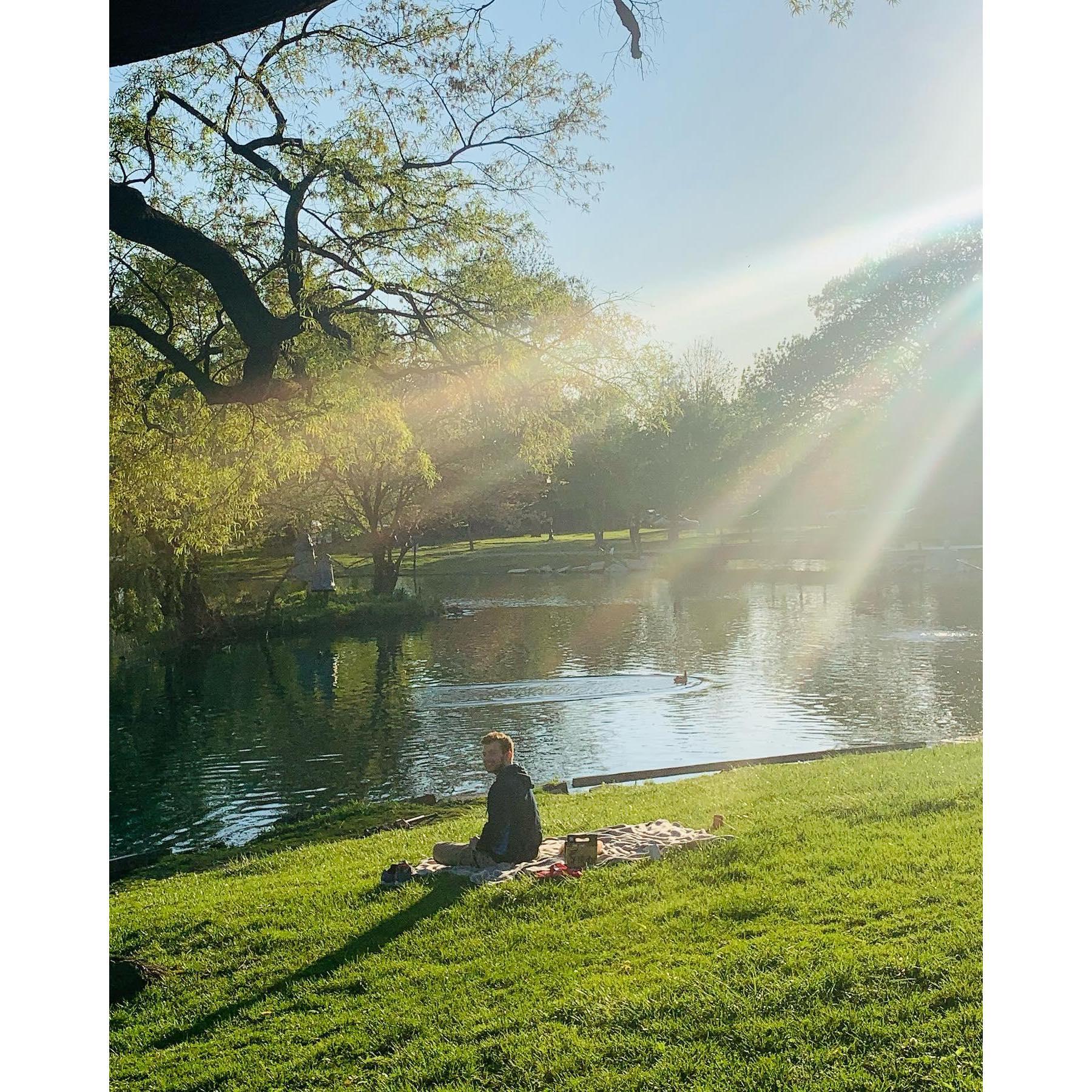Got out of the apartment with Picnics at the park, when covid was really bad.