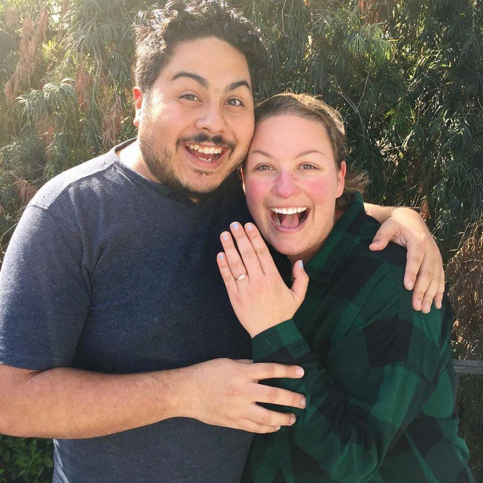 Our first picture as an engaged couple!