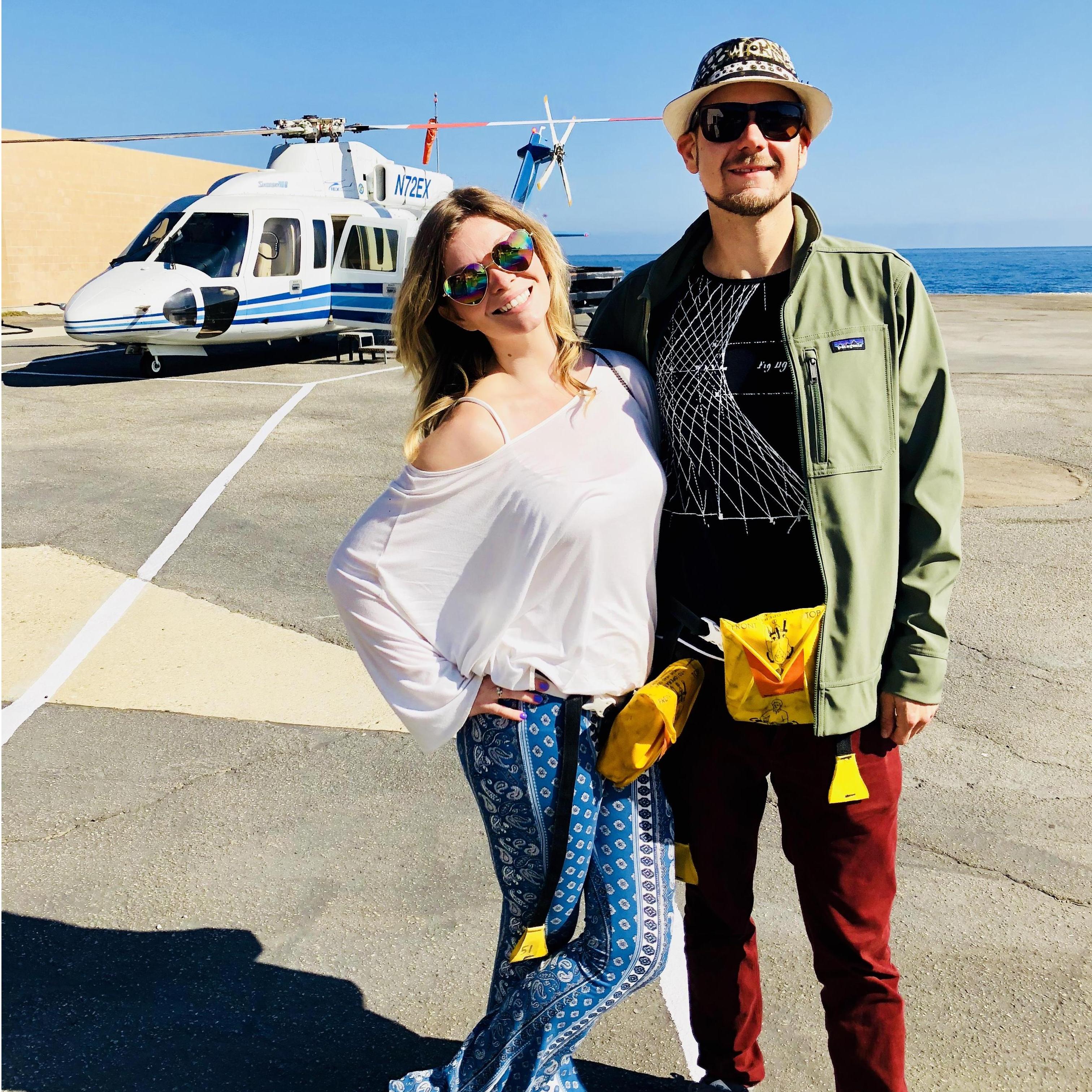 Helicopter Ride Birthday Celebration, Catalina Island Sept. 2018