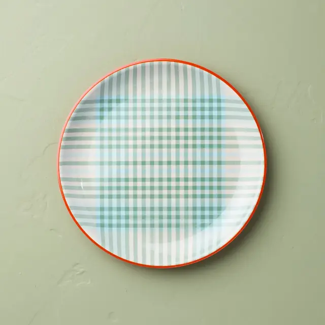 10.5" Summer Plaid Melamine Dinner Plate - Hearth & Hand™ with Magnolia