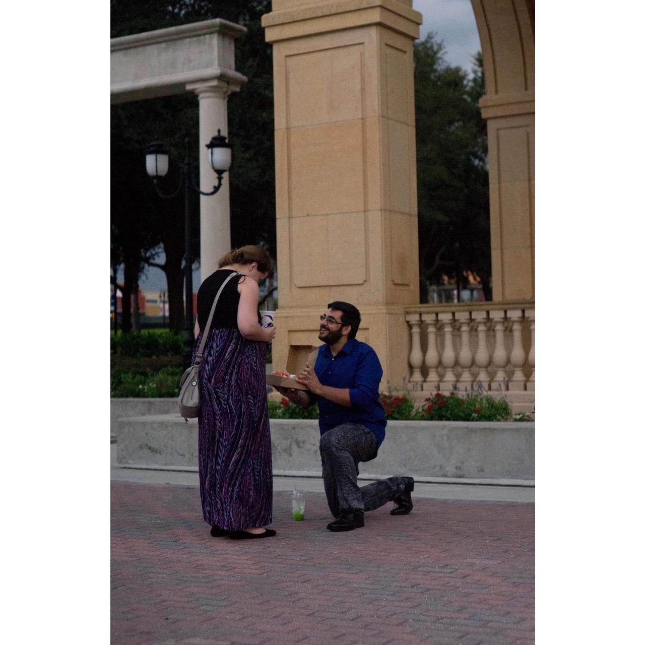 Finally popping the question! August 2018