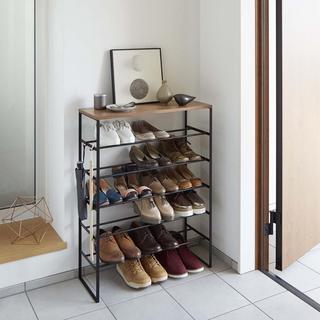 Tower 6-Tier Wood Top Shoe Rack