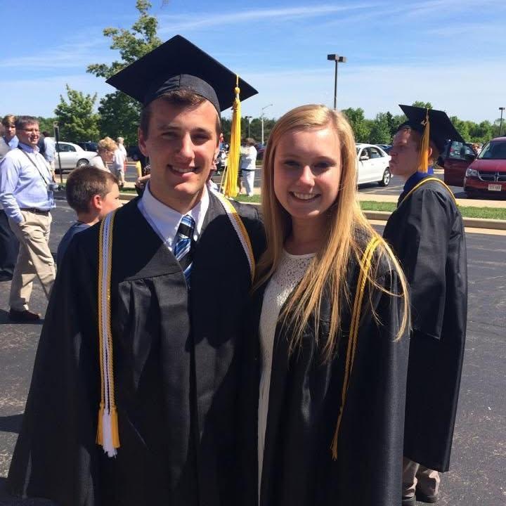 Yes, we did meet in high school. 
No, we are not high school sweethearts!