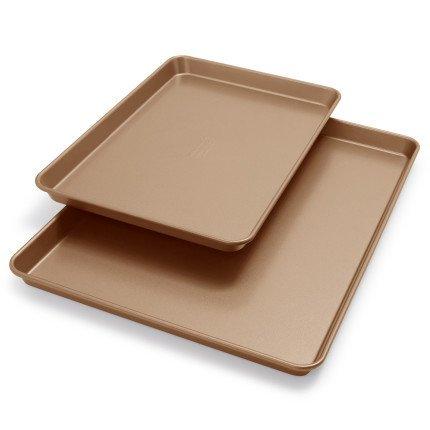 KitchenAid Professional-Grade Nonstick Jellyroll Pan and Baking Sheet KB2NSS95SHWT, Set of 2
