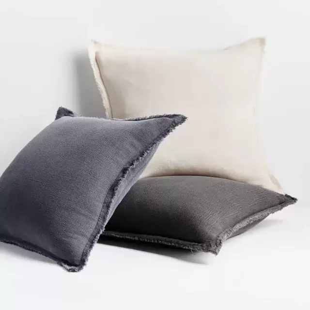 Olind 23" Cream Pillow with Feather-Down Insert