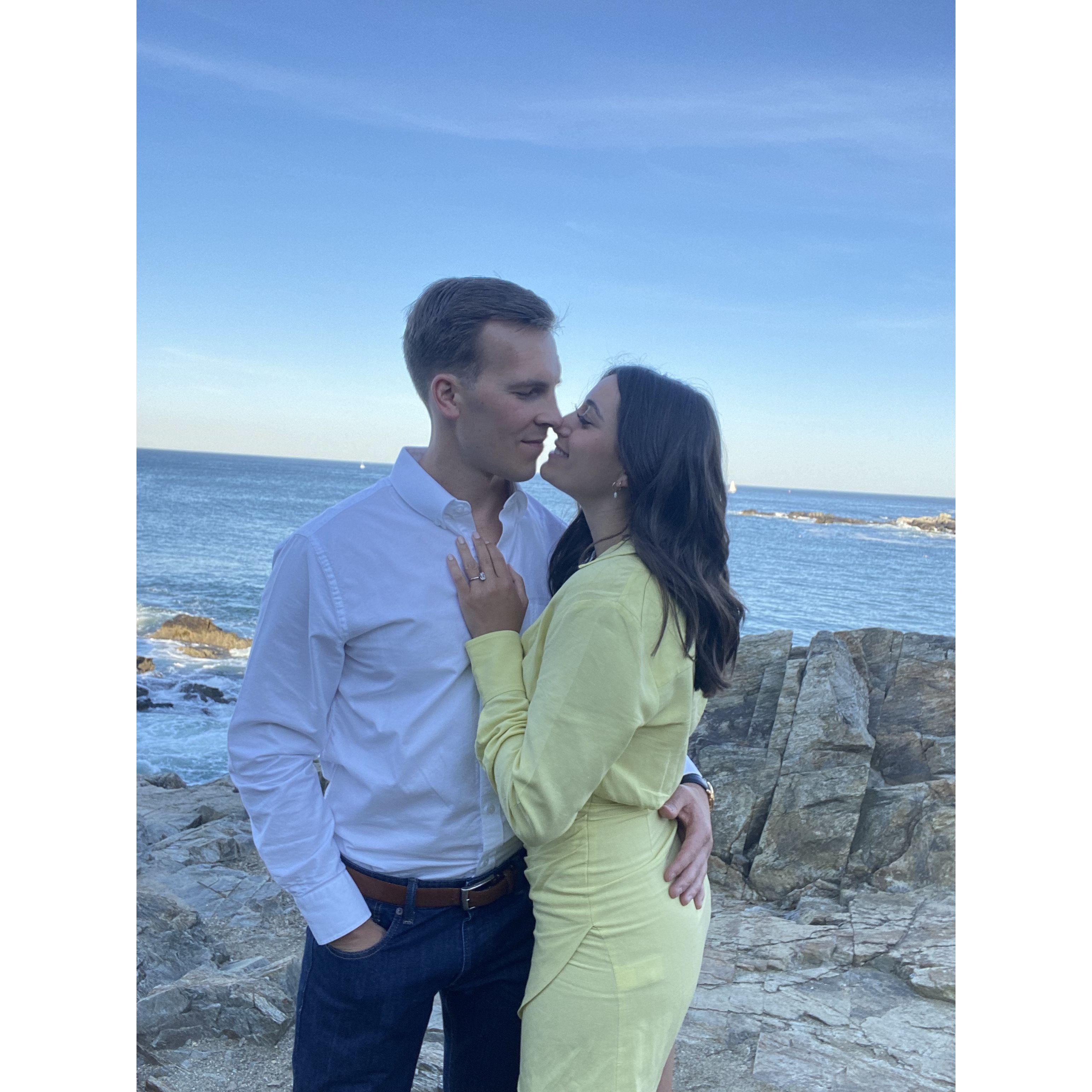 Portland Maine, where Evan popped the question!