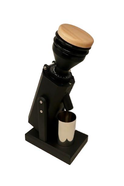 Turin SK40 Single Dose Grinder | 40mm Stainless Steel Conical Burrs, Stepless Adjustment, Tilted Base, Low Retention – Black or White (Black)