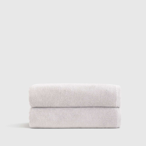 Turkish Ribbed Quick Dry Bath Towel (Set of 2) in Silver