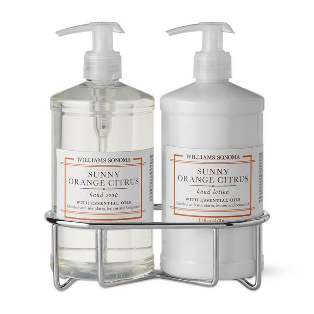Williams Sonoma Sunny Orange Citrus Hand Soap & Lotion, Classic 3-Piece Set