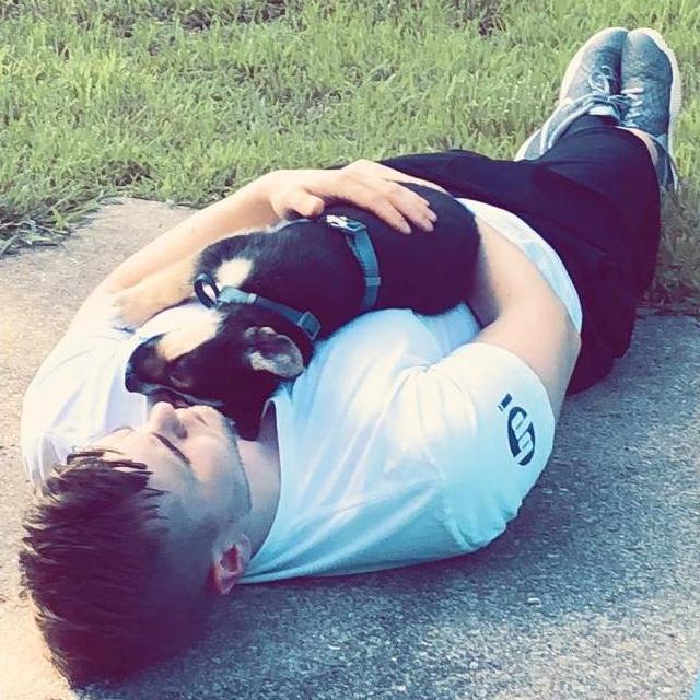A man and his pup