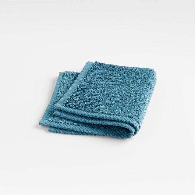 Quick-Dry Teal Organic Cotton Washcloth