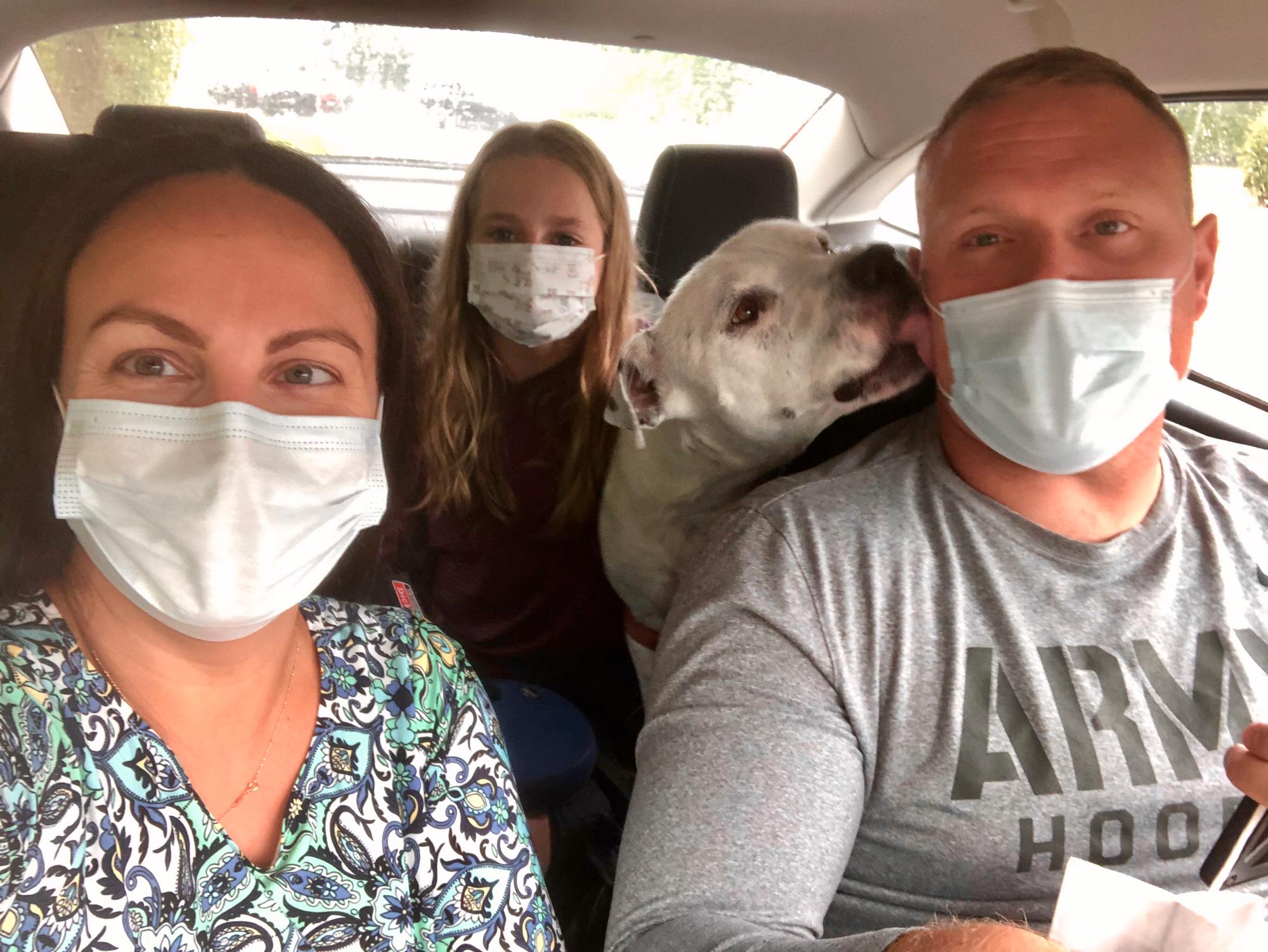 Taking Buster to his photo shoot! :)