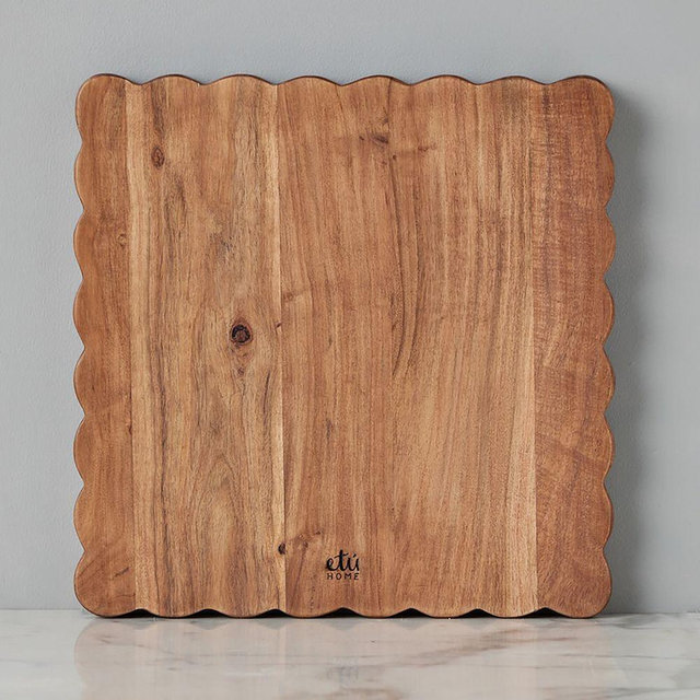 Scalloped Cutting Board, Square, Large
