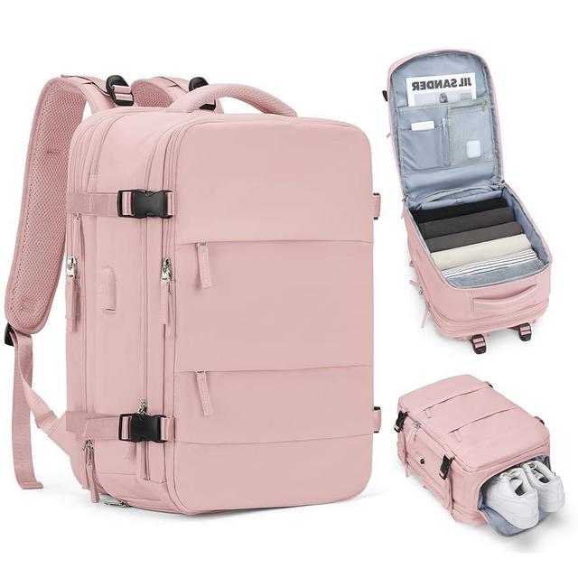 Casual Backpack Traveling Backpack, A-pink, Expandable, Travel Backpacks