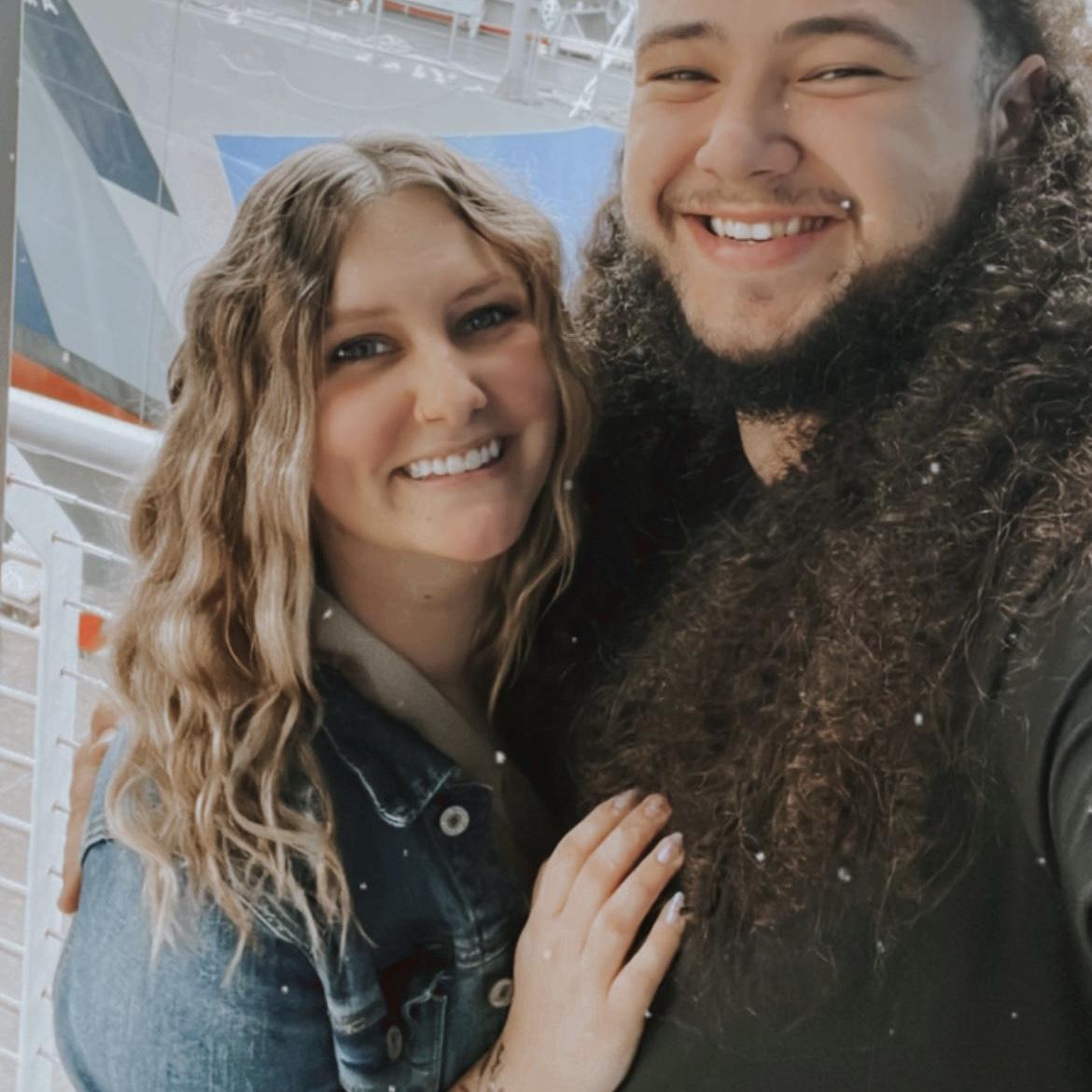 One of our first dates to the aquarium!