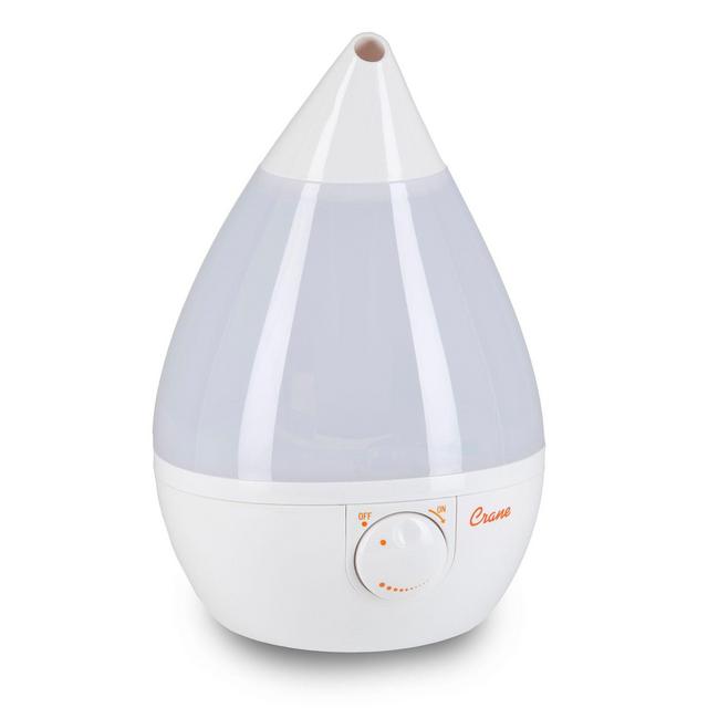 Crane Ultrasonic Cool Mist Drop Shape Humidifier in White