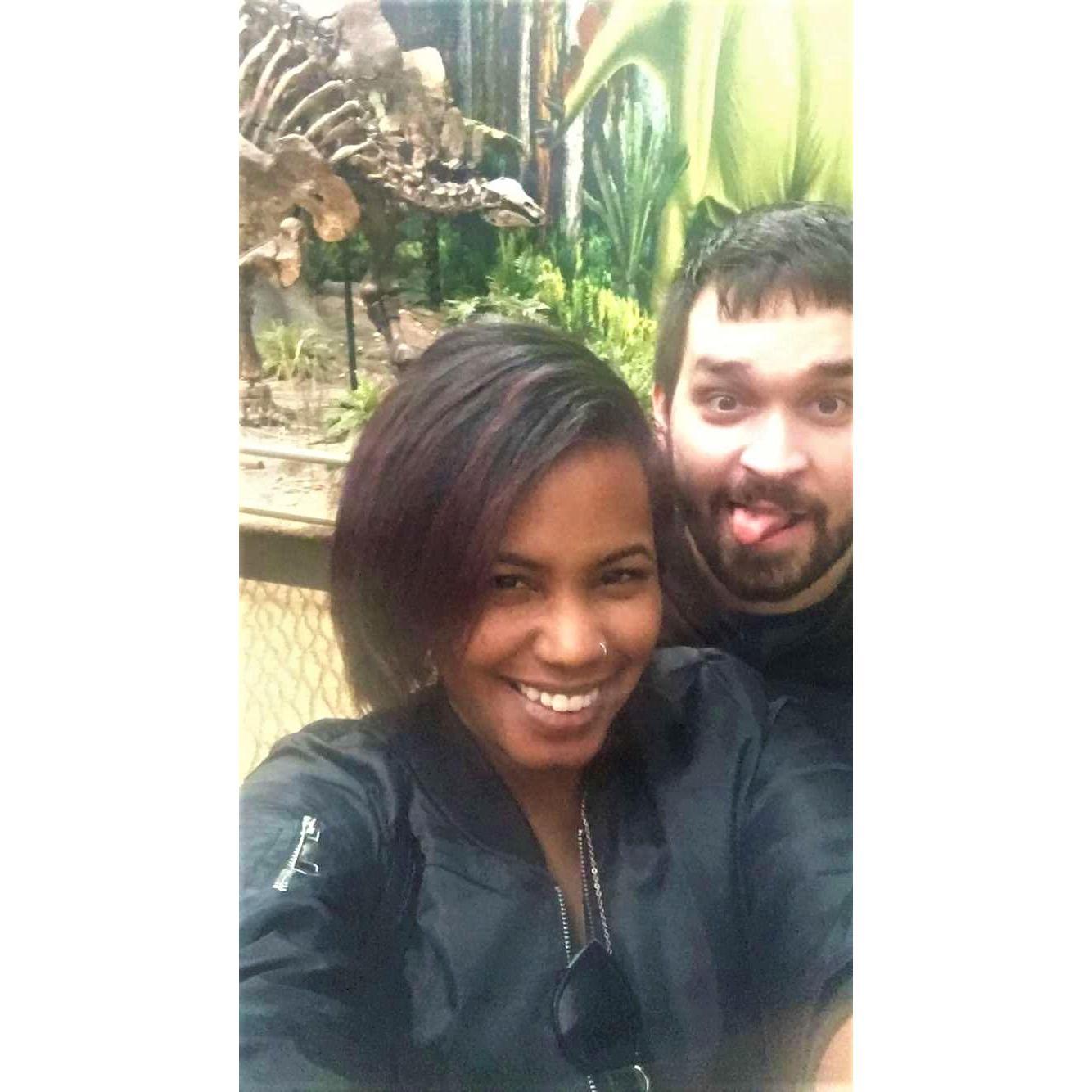 Our first trip together. We visited the Carnegie Museum of Natural History and had a fun day exploring Pittsburgh.