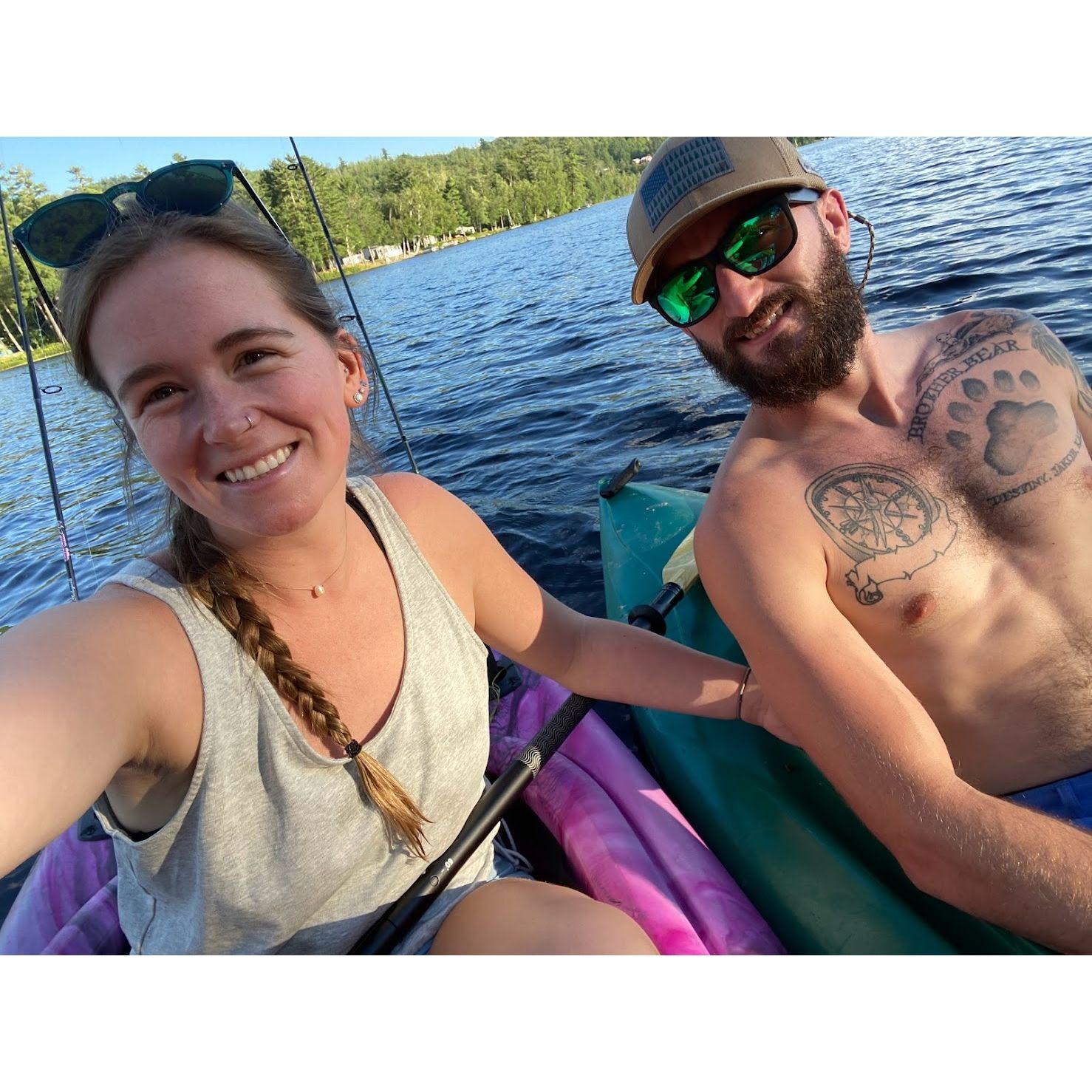 Kayaking at Burns Pond August 2022