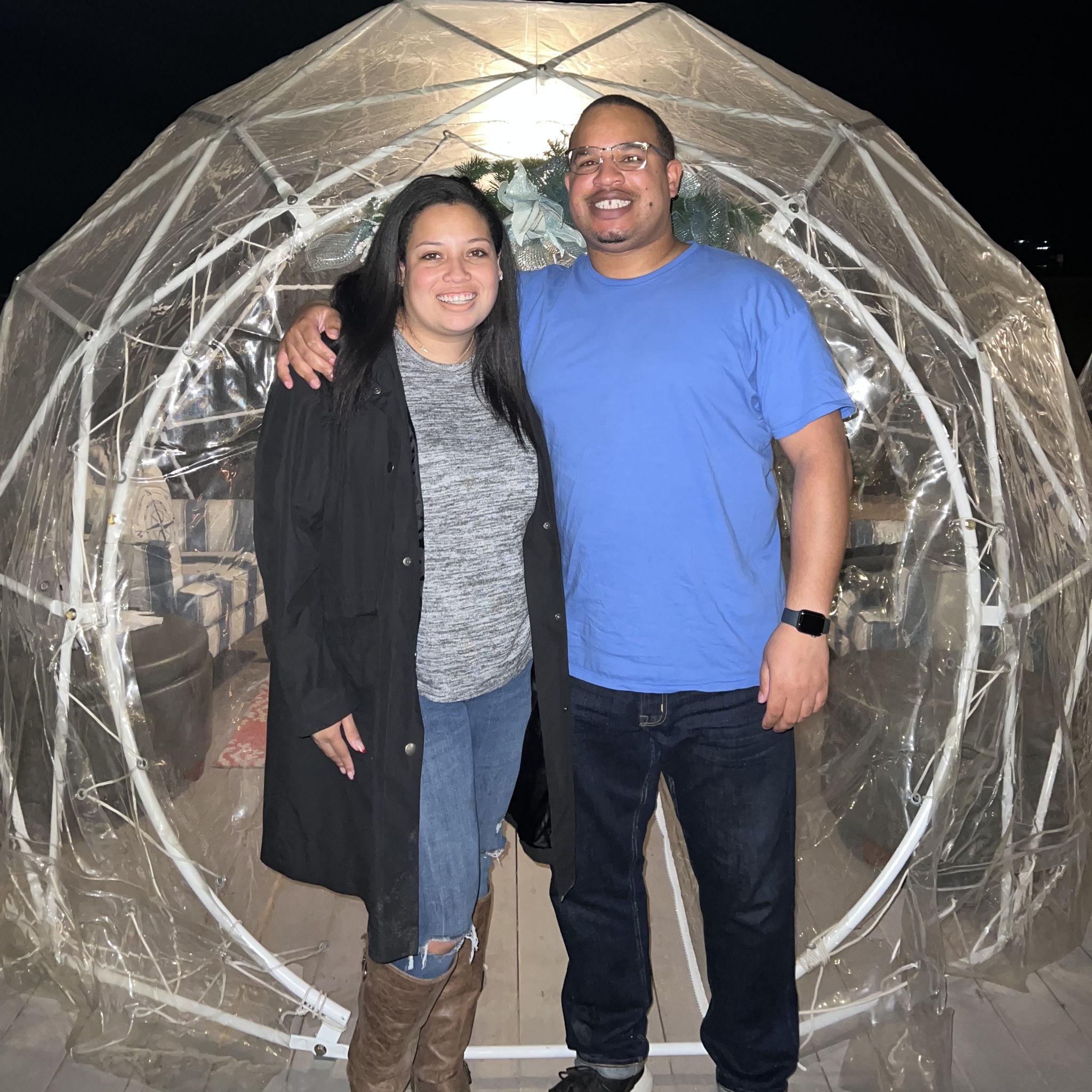 Igloo on the beach at the Hotel Coronado