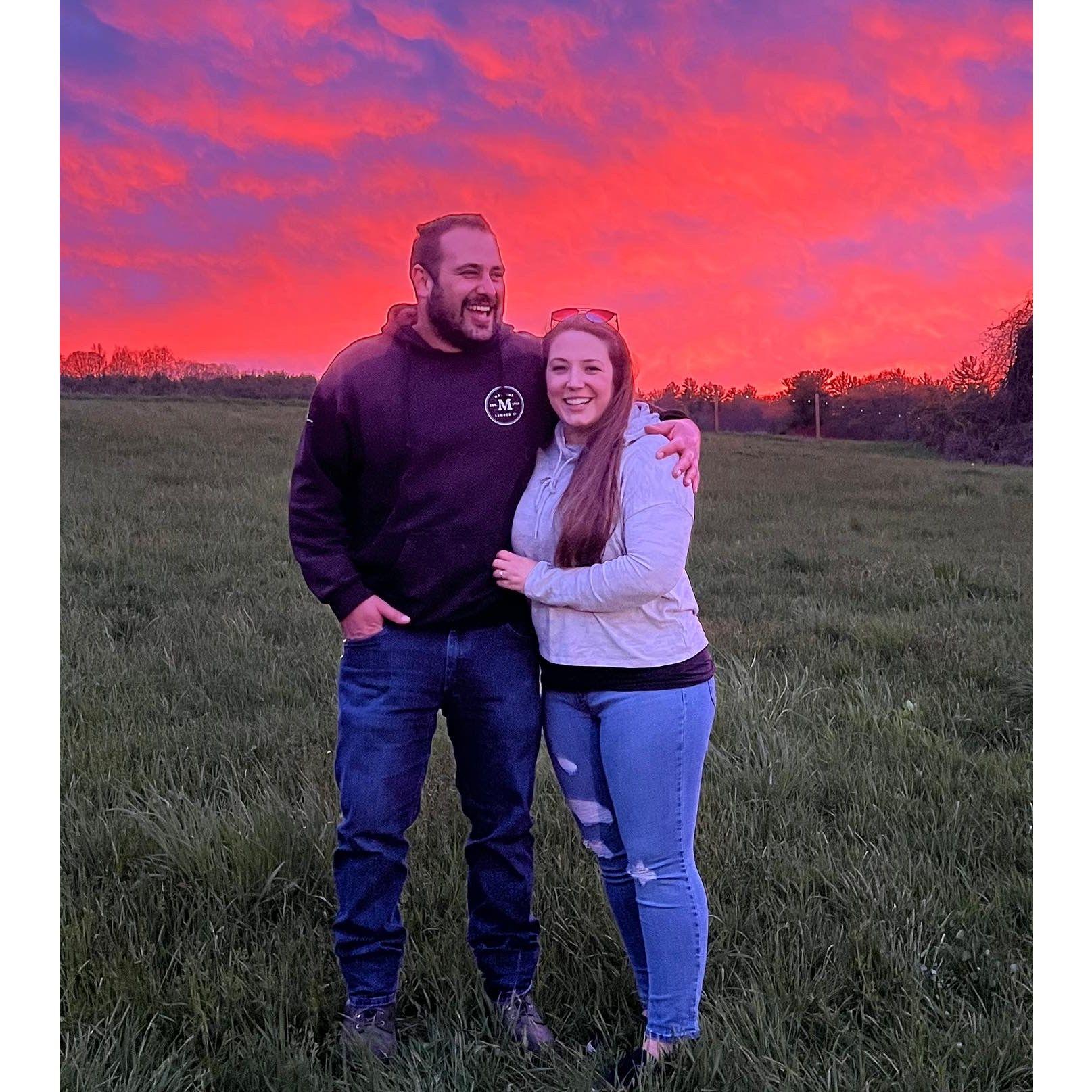 The most beautiful sunset ever - western MA for Gendreau's 30th birthday