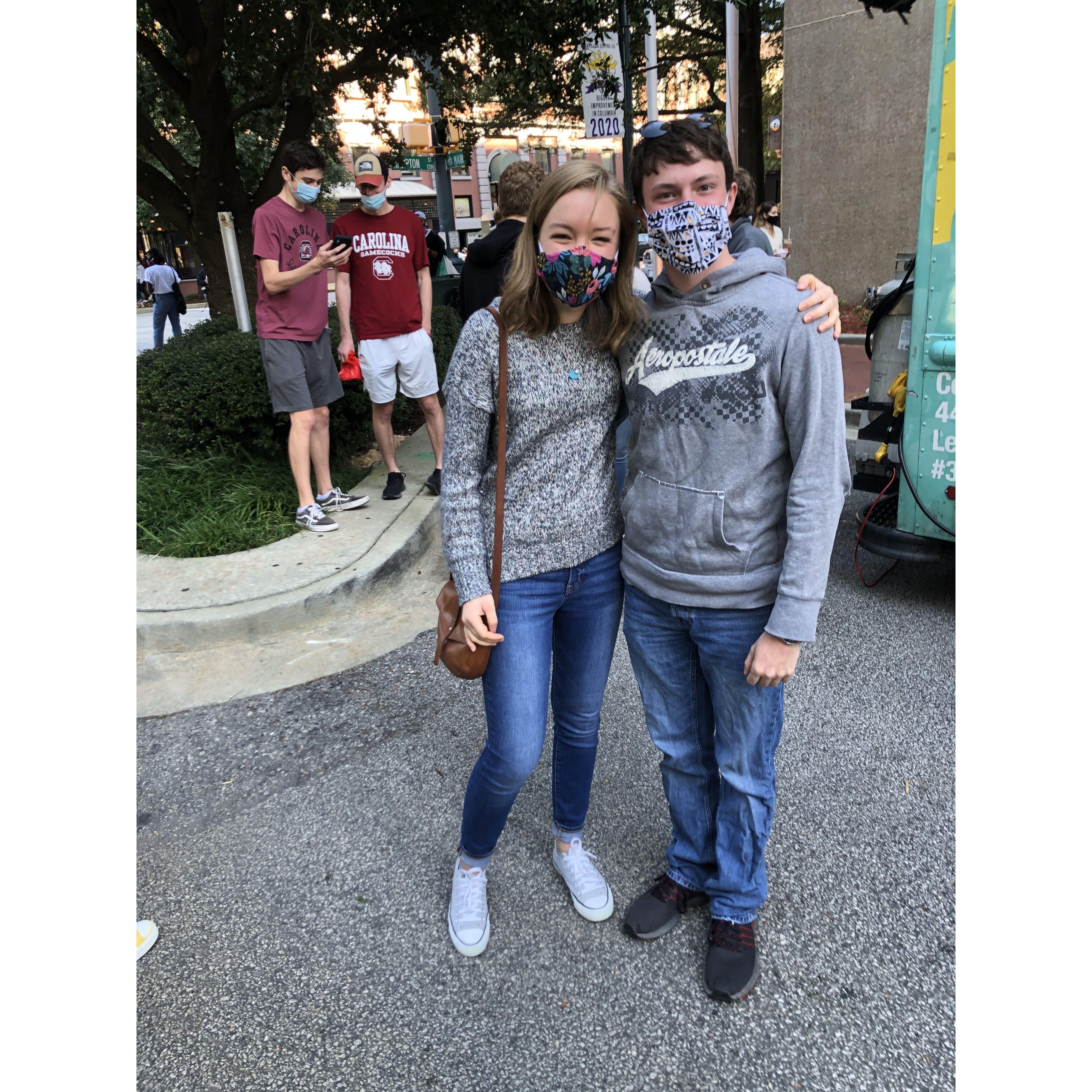 Our first picture together, October 2020