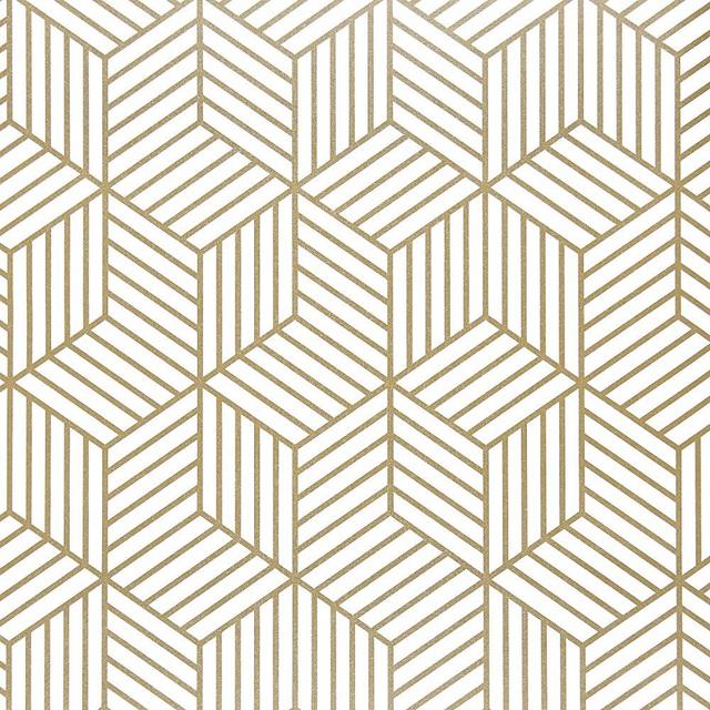 WENMER 17.7In x118In Geometric Hexagon Wallpaper Peel and Stick Wallpaper Removable Self Adhesive Wallpaper Vinyl Film Shelf Paper & Drawer Liner Roll for Home Use