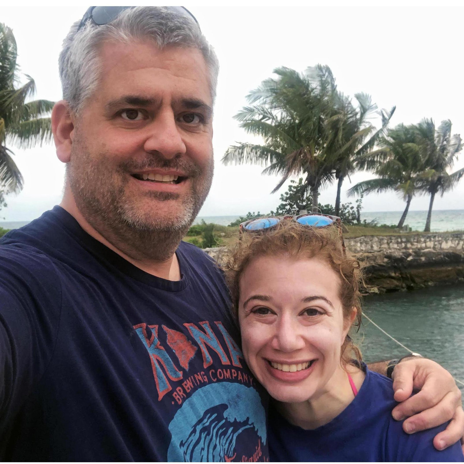 Shortly after scuba diving with some friendly sharks.