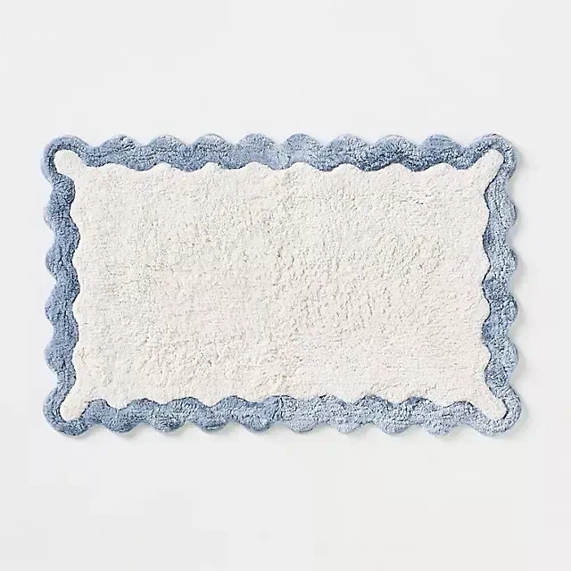 Maeve by Anthropologie Scalloped Cotton Bath Mat