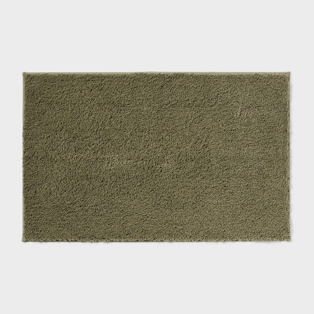 24"x38" Performance Plus Plush Non-Skid Bath Rug Moss Green- Threshold™