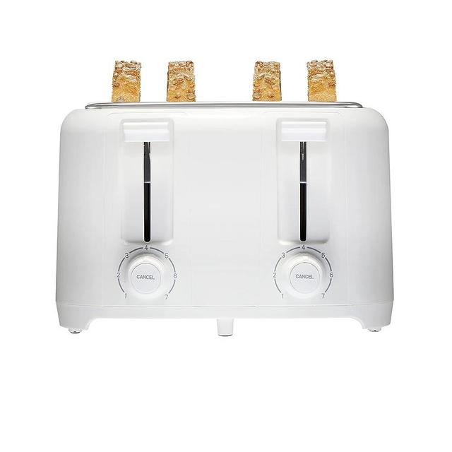 Proctor Silex 4 Slice Toaster with Extra Wide Slots for Bagels, Cool-Touch Walls, Shade Selector, Toast Boost, Auto Shut-off and Cancel Button, White (24214PS)