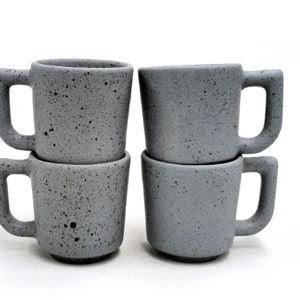 Ceramic Coffee Mugs - Spotted Light Blue
