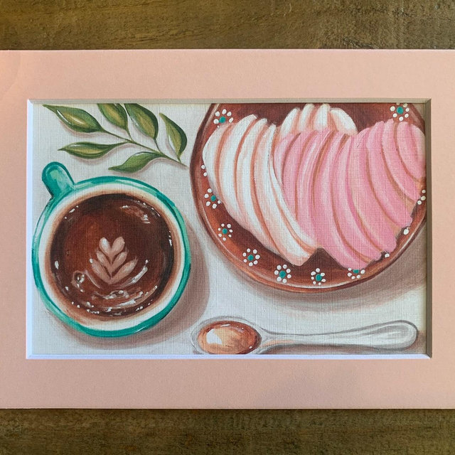 Concha Heart Art Print (Matted)
