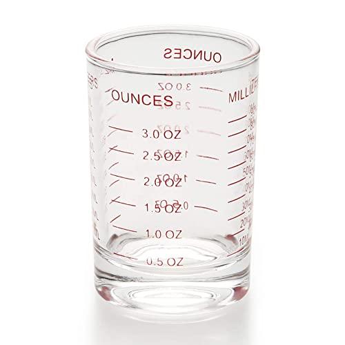 Shot Glass Measuring Cup 3 Ounce/90ML Liquid Heavy High Espresso Glass Cup