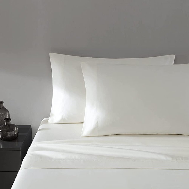 Vera Wang | 800 Collection | Bed Sheet Set - 800 Thread Count, Silky Smooth & Wrinkle-Resistant Bedding, Queen, Ivory