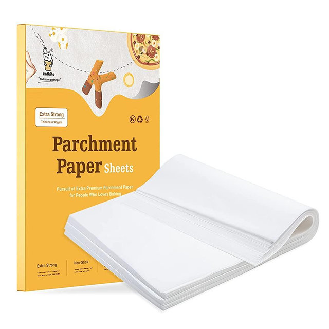 Katbite 200PCS 12x16 In Heavy Duty Flat Parchment Paper, Parchment Paper Sheets for Baking Cookies, Cooking, Frying, Air Fryer, Grilling Rack, Oven(12x16 Inch)